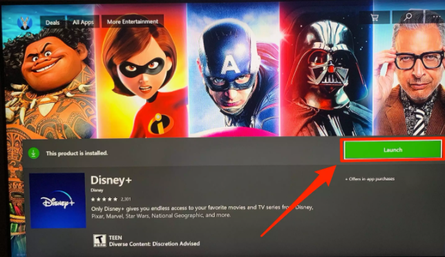 Disney Plus on Xbox 360