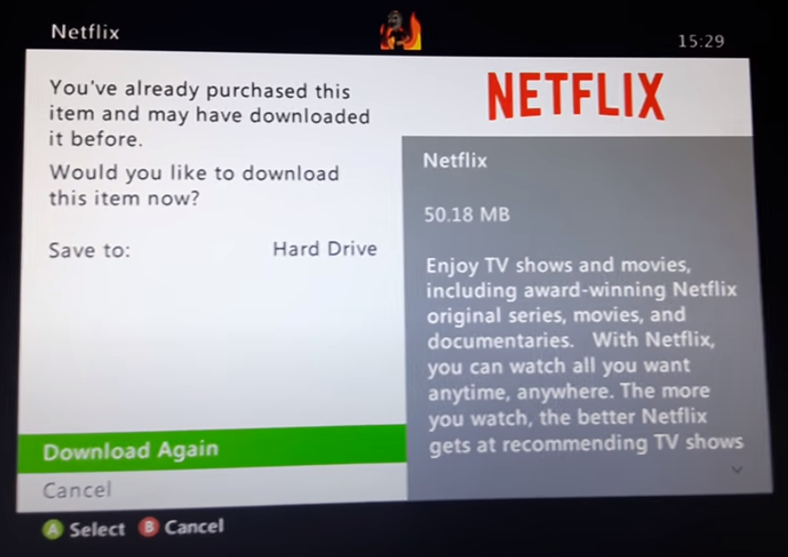 Netflix on Xbox 360