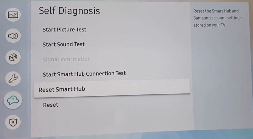 Reset Smart Hub on Samsung Smart TV