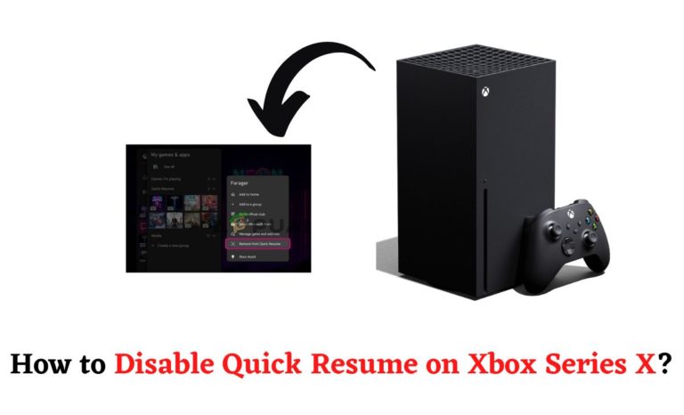 Disable Quick Resume on Xbox Series X