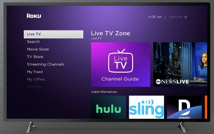 Go to the Streaming channel section on Roku TV