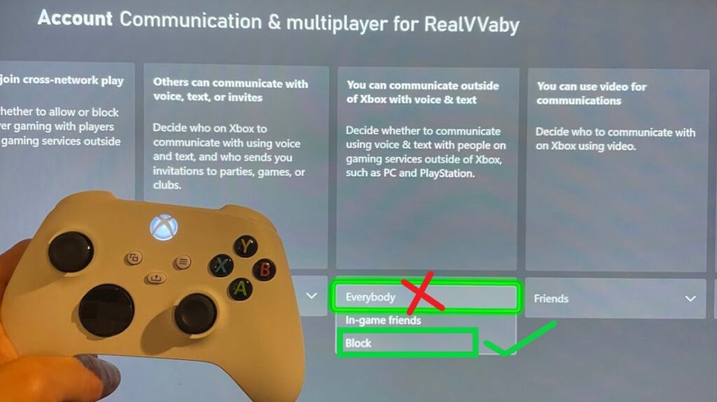 Block Communicate with People outside Xbox