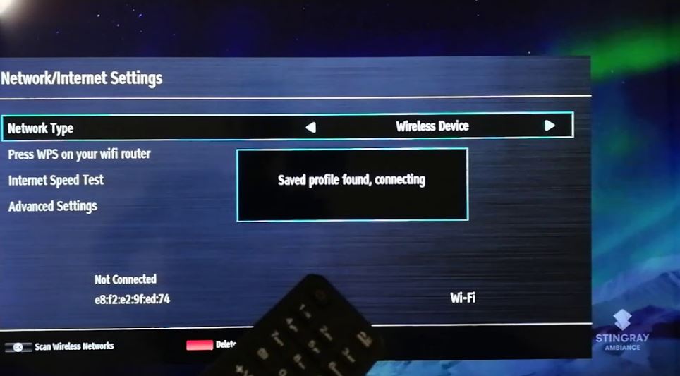 JVC Andoid TV Internet Connection