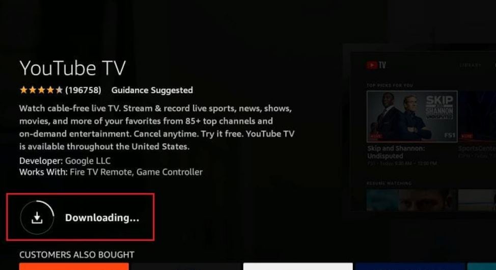 Reinstall YouTube TV