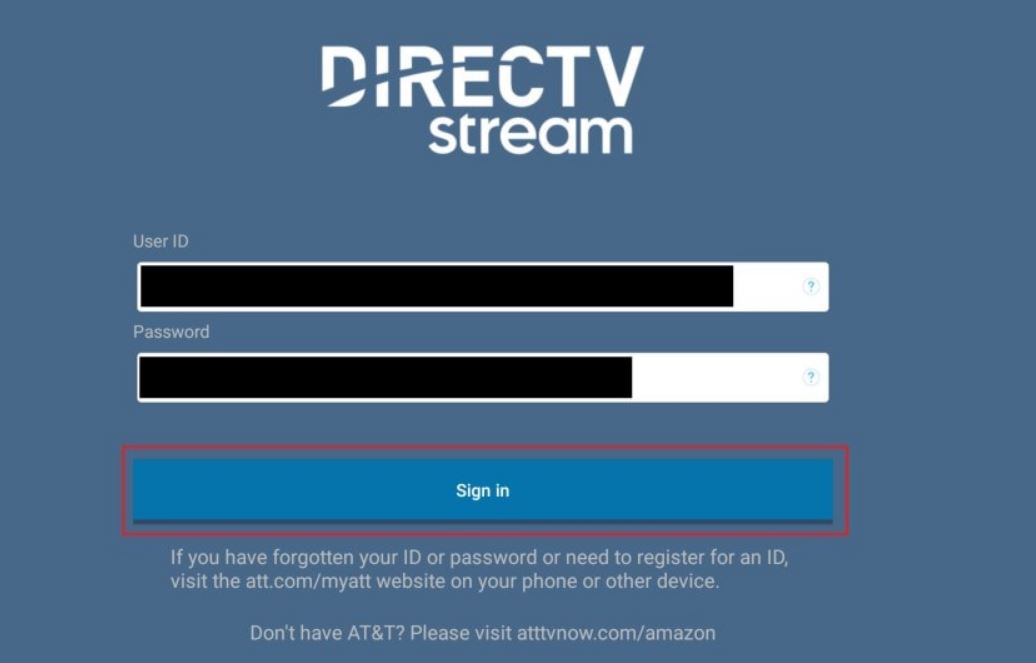 Sign into DirecTV Stream
