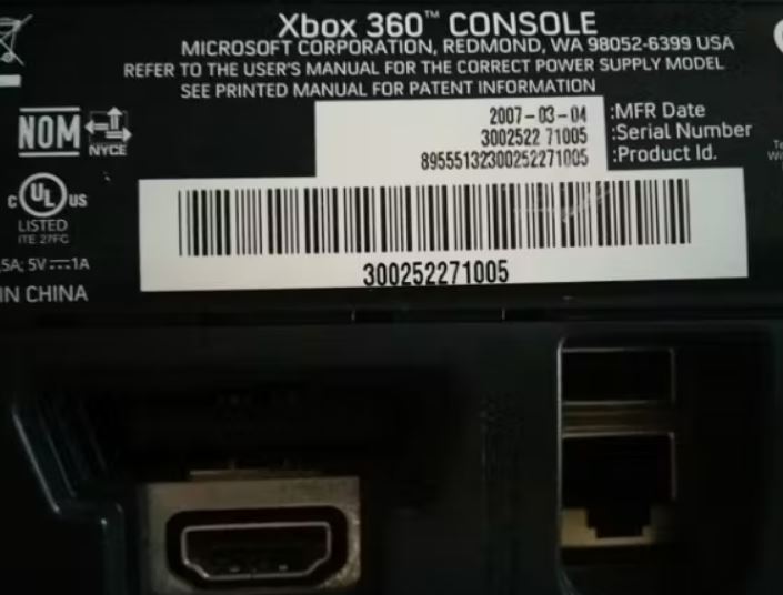 Xbox 360 Product ID