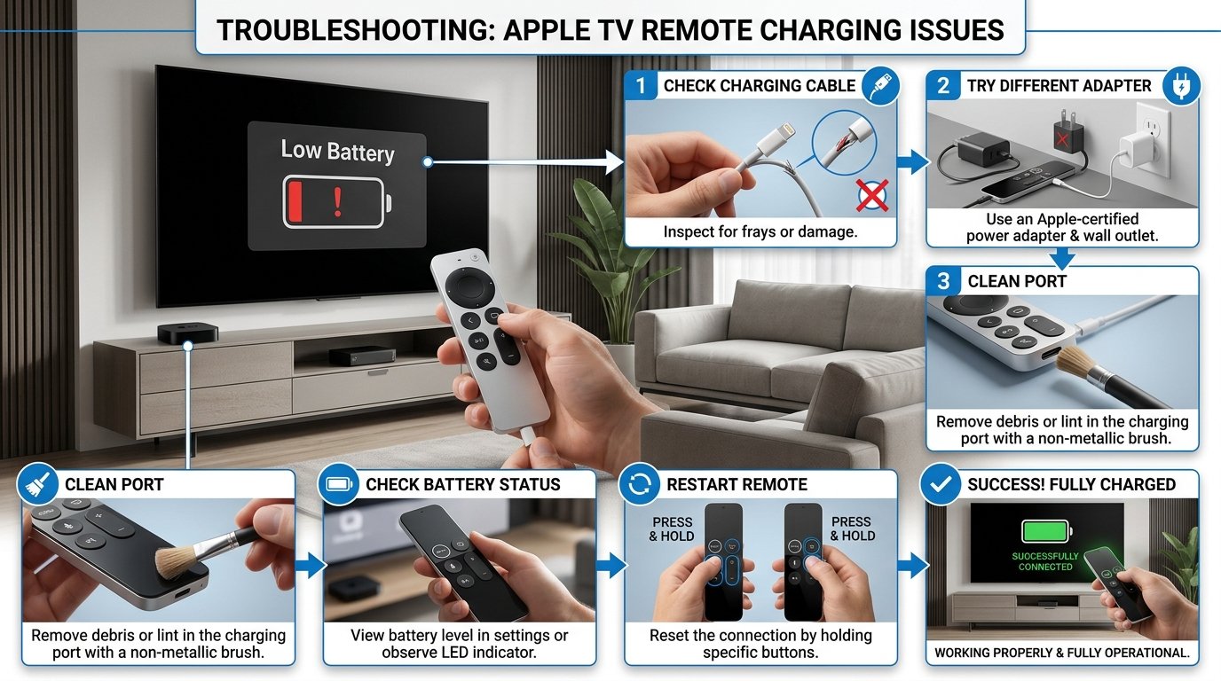 How to Fix Apple TV Remote Not Charging – Complete Guide 2026