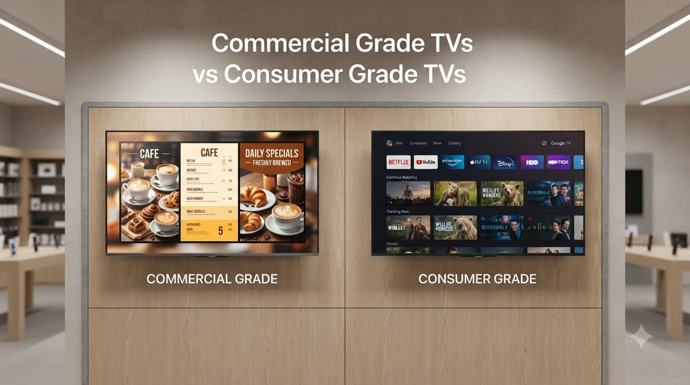 Commercial Grade TVs vs Consumer Grade TVs